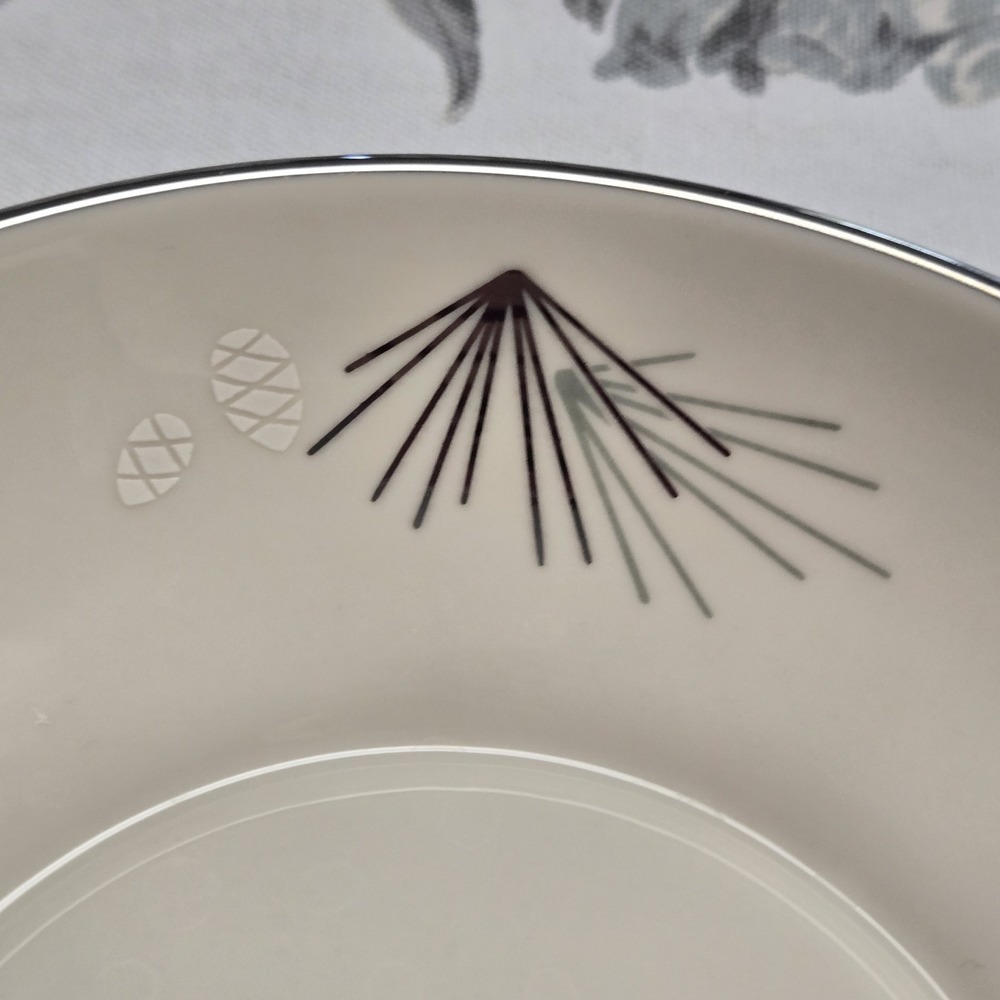 Franciscan SILVER PINE Atomic Coupe Soup Bowl 7 3/8", Mid Century Modern Vintage - Picture 3 of 7